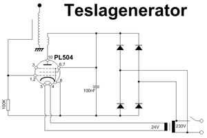 Teslagenerator mit PL504