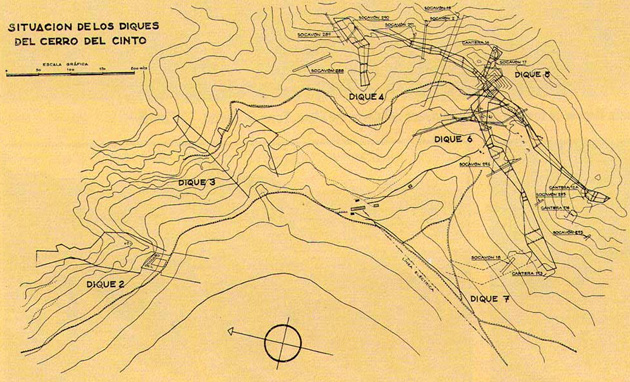 Plan Abbauten Tagebau Cerro Cinto Epoche 1960  (Quelle, keine Ahnung)