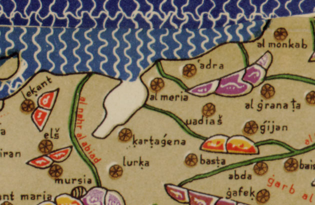 Ausschnitt der Al-Idrisi-Weltkarte